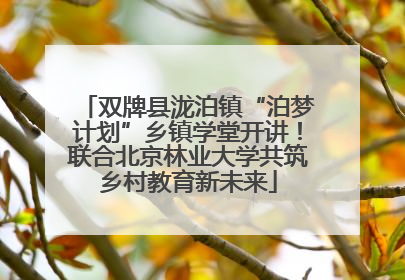 双牌县泷泊镇“泊梦计划”乡镇学堂开讲！联合北京林业大学共筑乡村教育新未来