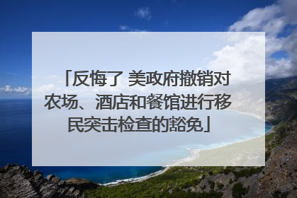 反悔了 美政府撤销对农场、酒店和餐馆进行移民突击检查的豁免
