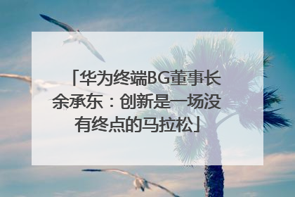 华为终端BG董事长余承东：创新是一场没有终点的马拉松