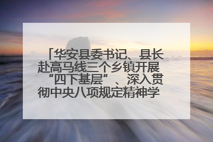 华安县委书记、县长赴高马线三个乡镇开展“四下基层”、深入贯彻中央八项规定精神学习教育工作调研