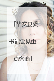 华安县委书记会见重点客商