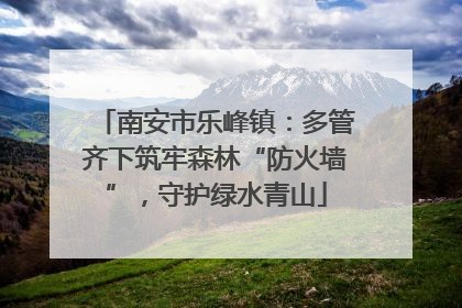 南安市乐峰镇：多管齐下筑牢森林“防火墙”，守护绿水青山
