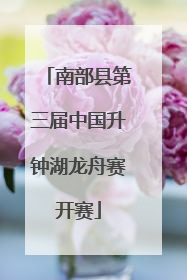 南部县第三届中国升钟湖龙舟赛开赛