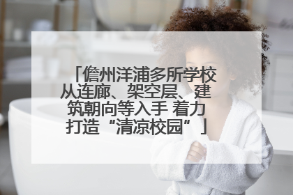 儋州洋浦多所学校从连廊、架空层、建筑朝向等入手 着力打造“清凉校园”