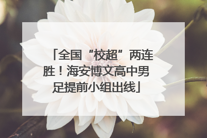 全国“校超”两连胜！海安博文高中男足提前小组出线