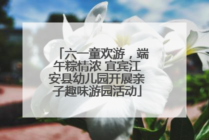 六一童欢游，端午粽情浓 宜宾江安县幼儿园开展亲子趣味游园活动