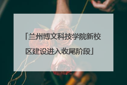 兰州博文科技学院新校区建设进入收尾阶段