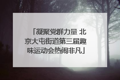 凝聚党群力量 北京大屯街道第三届趣味运动会热闹非凡