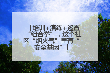 培训+演练+巡查“组合拳”，这个社区“烟火气”里有“安全基因”