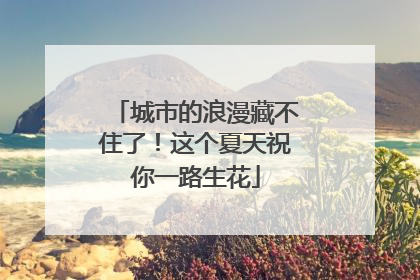 城市的浪漫藏不住了！这个夏天祝你一路生花