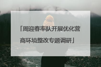 周迎春率队开展优化营商环境整改专题调研