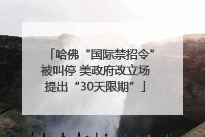 哈佛“国际禁招令”被叫停 美政府改立场提出“30天限期”