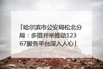 哈尔滨市公安局松北分局：多措并举推动12367服务平台深入人心