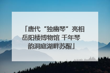 唐代“独幽琴”亮相岳阳楼博物馆 千年琴韵洞庭湖畔苏醒