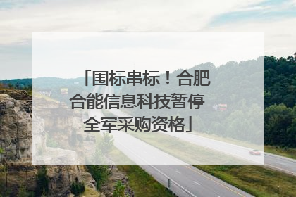 围标串标！合肥合能信息科技暂停全军采购资格