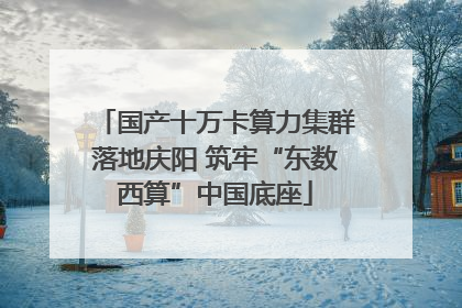 国产十万卡算力集群落地庆阳 筑牢“东数西算”中国底座