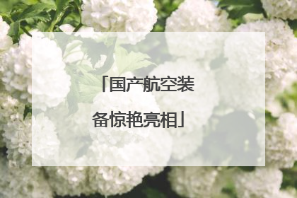 国产航空装备惊艳亮相