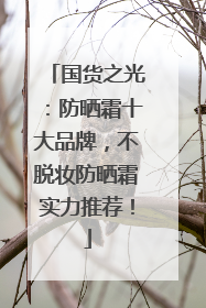 国货之光：防晒霜十大品牌，不脱妆防晒霜实力推荐！