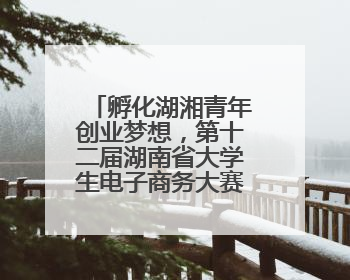孵化湖湘青年创业梦想，第十二届湖南省大学生电子商务大赛圆满收官
