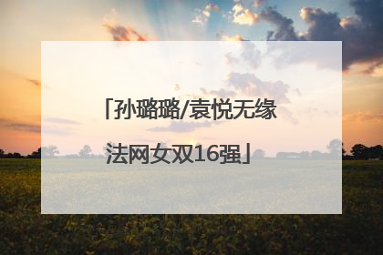 孙璐璐/袁悦无缘法网女双16强