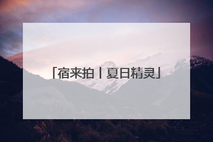 宿来拍丨夏日精灵
