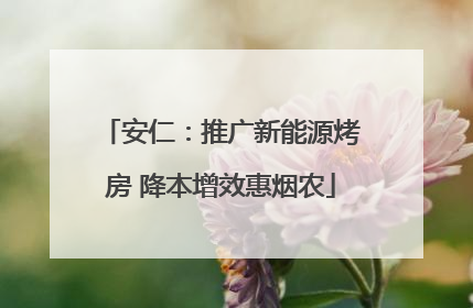 安仁：推广新能源烤房 降本增效惠烟农
