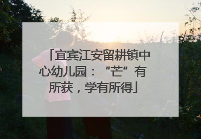 宜宾江安留耕镇中心幼儿园：“芒”有所获，学有所得