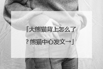 大熊猫背上怎么了？熊猫中心发文→