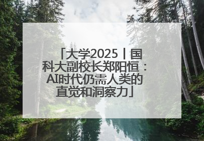 大学2025丨国科大副校长郑阳恒：AI时代仍需人类的直觉和洞察力