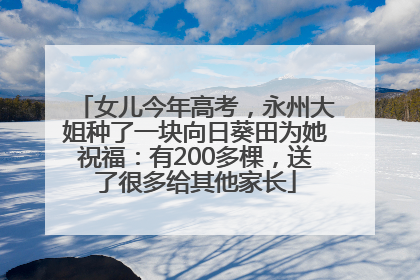女儿今年高考，永州大姐种了一块向日葵田为她祝福：有200多棵，送了很多给其他家长