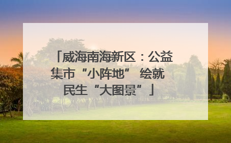 威海南海新区：公益集市“小阵地” 绘就民生“大图景”