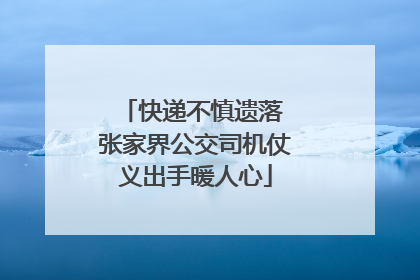 快递不慎遗落 张家界公交司机仗义出手暖人心