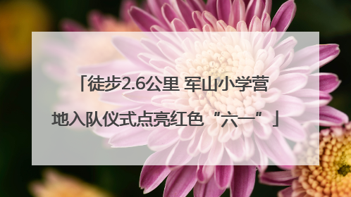 徒步2.6公里 军山小学营地入队仪式点亮红色“六一”