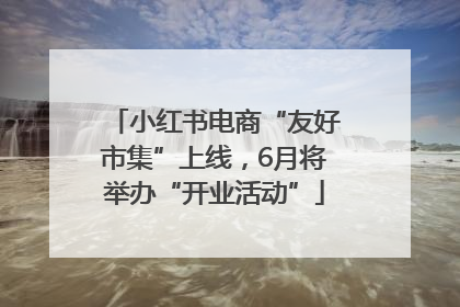 小红书电商“友好市集”上线，6月将举办“开业活动”