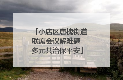 小店区唐槐街道联席会议解难题 多元共治保平安