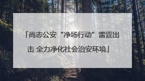 尚志公安“净场行动”雷霆出击 全力净化社会治安环境