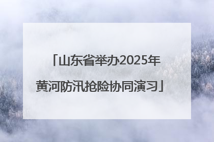 山东省举办2025年黄河防汛抢险协同演习