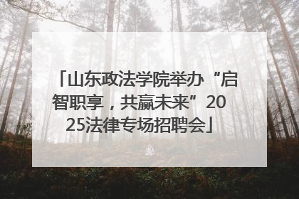山东政法学院举办“启智职享，共赢未来”2025法律专场招聘会