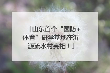山东首个“国防+体育”研学基地在沂源流水村亮相！