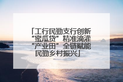 工行民勤支行创新“蜜瓜贷”精准滴灌“产业田”全链赋能民勤乡村振兴