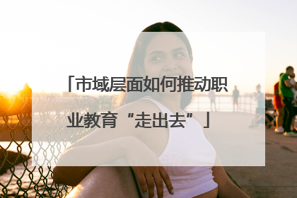 市域层面如何推动职业教育“走出去”
