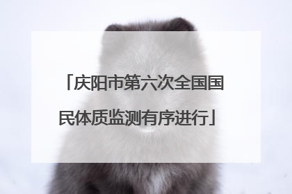 庆阳市第六次全国国民体质监测有序进行