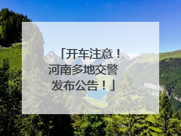 开车注意！河南多地交警发布公告！