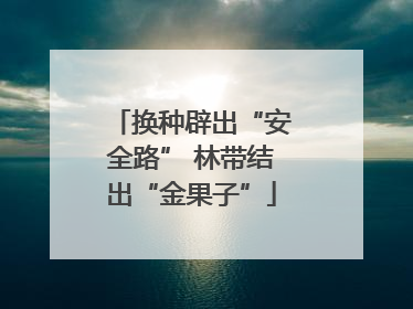 换种辟出“安全路” 林带结出“金果子”