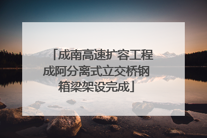 成南高速扩容工程成阿分离式立交桥钢箱梁架设完成