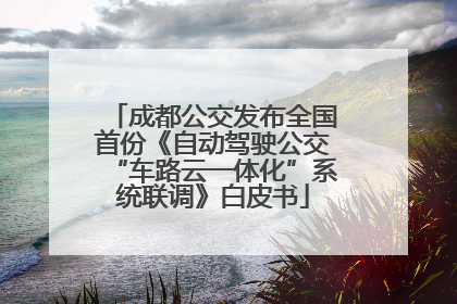 成都公交发布全国首份《自动驾驶公交“车路云一体化”系统联调》白皮书