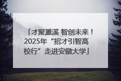 才聚濉溪 智创未来！2025年“招才引智高校行”走进安徽大学