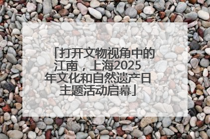 打开文物视角中的江南，上海2025年文化和自然遗产日主题活动启幕
