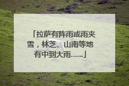拉萨有阵雨或雨夹雪，林芝、山南等地有中到大雨……
