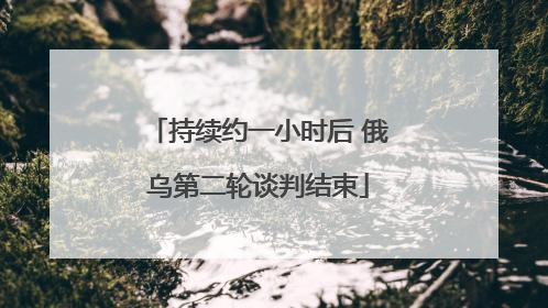 持续约一小时后 俄乌第二轮谈判结束